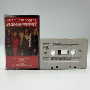Judas Priest Scoop 33 6 Track Cassette Tape CBS 7SC 5018 Hell Bent For Leather‎